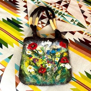 Handmade felted bag / tote / purse